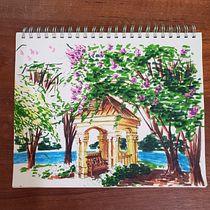 My project for course: Expressive Architectural Sketching with Colored Markers. Sketching, Drawing, Architectural Illustration, Sketchbook & Ink Illustration project by addisonheard - 07.03.2022