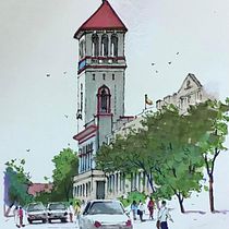 My project for course: Expressive Architectural Sketching with Colored Markers. Sketching, Drawing, Architectural Illustration, Sketchbook & Ink Illustration project by a.sithu.jm - 07.04.2022