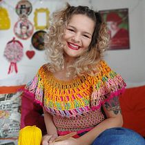 Meu projeto do curso: Técnicas de crochê para criar roupas coloridas. Fashion Design, Fiber Arts, DIY, Crochet, and Textile Design project by Clarissa Auler - 07.04.2022