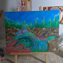 Mi proyecto del curso: Introducción a la pintura de paisajes en acrílico Ein Projekt aus dem Bereich Traditionelle Illustration, Malerei, Malerei mit Acr und l von Paula Vargas - 03.07.2022