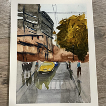 My project for course: Urban Landscapes in Watercolor. Un projet de Beaux Arts, Aquarelle et Illustration architecturale de Bianca - 04.07.2022