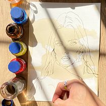 My project for course: Experimental Portraiture with Ink, Tea and Alcohol. Fine Arts, Painting, Drawing & Ink Illustration project by ibrahim-sa - 07.04.2022