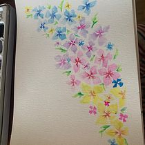 Il mio progetto del corso:  Motivi floreali vivaci ad acquerello. Traditional illustration, Pattern Design, Watercolor Painting, and Botanical Illustration project by Annalisa Pacino - 07.04.2022