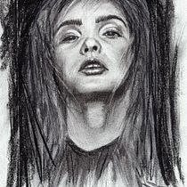 My project for course: Artistic Charcoal Portraiture: Creating Atmosphere. Ilustração tradicional, Artes plásticas, Desenho, Desenho de retrato, Desenho realista, Desenho artístico, e Artesanato projeto de Michéle Heiligenberg-Pieterse - 05.08.2021