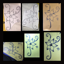Tatuaje floral. Tattoo Design project by Rodrigo Coops - 07.02.2022