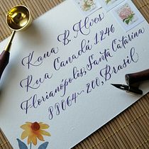 Mi proyecto del curso: Técnicas de caligrafía moderna con plumilla flexible. Caligrafia, Lettering, H, e Lettering projeto de Carmen Flores - 03.07.2022