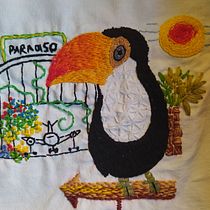 Il mio progetto del corso: Ricamo a mano per vestiti: Crea una composizione. Un progetto di Ricamo, Upc, cling e Textile Design di Karin Giussani - 05.07.2022
