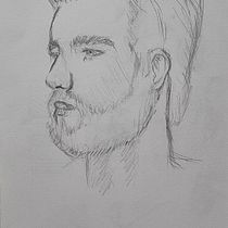 My project for course: Portrait Sketchbooking: Explore the Human Face. Sketching, Drawing, Portrait Drawing, Artistic Drawing, and Sketchbook project by valentina nilam - 07.05.2022