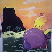 Meu projeto do curso: Técnicas de ilustração com aquarela e guache. Traditional illustration, Fine Arts, Painting, Watercolor Painting, Children's Illustration, and Gouache Painting project by Ingrid Luma - 07.05.2022