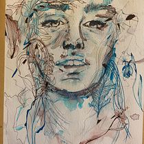My project for course: Experimental Portraiture with Ink, Tea and Alcohol. Fine Arts, Painting, Drawing & Ink Illustration project by Alison Mullen - 07.05.2022