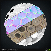 My project for course: Introduction to Texture Creation with Substance Designer. Un projet de 3D, Modélisation 3D , et Jeux vidéo de arch.fatihuzun - 06.07.2022