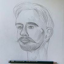 My project for course: Portrait Sketchbooking: Explore the Human Face. Sketching, Drawing, Portrait Drawing, Artistic Drawing, and Sketchbook project by irinasokol36 - 07.06.2022