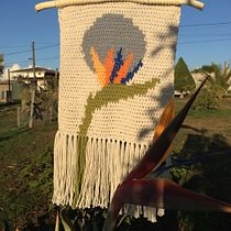 Mi proyecto del curso: Intarsia crochet: teje tus propios tapices. Fashion Design, Decoration, Fiber Arts, DIY, Crochet, and Textile Design project by Javiera Zapata Zerene - 05.31.2022