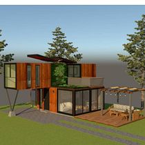Visualización arquitectónica casa container Ein Projekt aus dem Bereich Architektur, Innenarchitektur, Digitale Architektur und ArchVIZ von Natalia Guaico - 02.07.2022