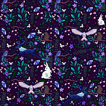 My project for course: Digital Pattern Illustration Inspired by Flora and Fauna. Un progetto di Illustrazione tradizionale, Pattern design, Disegno, Illustrazione digitale e Illustrazione botanica di Minora ImagieNature - 06.07.2022
