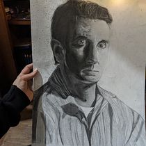 Mi padre. Traditional illustration, Fine Arts, Sketching, Pencil Drawing, Drawing, Portrait Drawing, Realistic Drawing, Artistic Drawing, and Figure Drawing project by Alexa Bazán - 07.06.2022