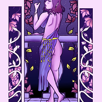 Mi proyecto del curso: Retrato ilustrado con estilo art nouveau. Ilustração tradicional, Artes plásticas, Ilustração digital, Desenho de retrato, Desenho artístico, Desenho digital, e Pintura digital projeto de VALERIA EMILIA CABALLERO - 06.07.2022