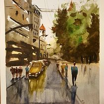 Il mio progetto del corso: Paesaggi urbani ad acquerello. Un projet de Beaux Arts, Aquarelle et Illustration architecturale de gabri_sivi - 05.07.2022