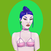 My project for course: Female Character Portraits in Procreate. Projekt z dziedziny Trad, c, jna ilustracja, Ilustracja c, frowa, R, sunek c i frow użytkownika turnerem - 07.07.2022