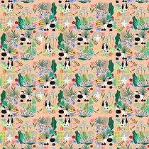 Mon projet du cours : Illustration numérique de motifs inspirés de la faune et la flore. Un progetto di Illustrazione tradizionale, Pattern design, Disegno, Illustrazione digitale e Illustrazione botanica di Camille - 07.07.2022