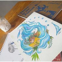 Mi proyecto del curso: Técnicas de acuarela para ilustraciones de ensueño. Traditional illustration, Drawing, Watercolor Painting, and Editorial Illustration project by Maria Acevedo - 07.08.2022