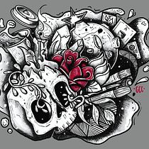 My project for course: Illustration with Procreate: Create Detailed Compositions. Design, Ilustração tradicional, Ilustração digital, e Pintura digital projeto de Stephanie Gillen - 08.07.2022