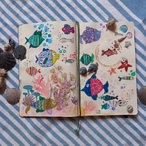 Il mio progetto del corso: Tecniche di illustrazione per sbloccare la tua creatività. Design, Traditional illustration, Fine Arts, Painting, Creativit, Creating with Kids, and Sketchbook project by Veronica Babbo - 07.08.2022