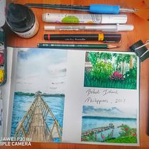 My project for course: Watercolor Travel Journal. Traditional illustration, Watercolor Painting, Architectural Illustration, and Sketchbook project by Minka - 07.08.2022