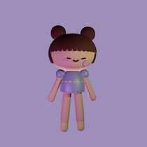 Personaje kawaii en movimiento. Een project van Traditionele illustratie, Ontwerp van personages, Digitale illustratie,  3D-modellering y Manga van Ana Belén Águila - 09.01.2022