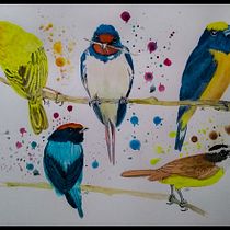 Meu projeto do curso: Técnicas expressivas de aquarela para ilustração de pássaros. Traditional illustration, Watercolor Painting, Realistic Drawing, and Naturalistic Illustration project by Cristina Colato - 07.09.2022