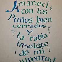 De Heroes del Silencio . Un projet de Calligraphie de Cesar Ramirez - 04.07.2022