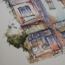 My project for course: Expressive Architectural Sketching with Colored Markers. Sketching, Drawing, Architectural Illustration, Sketchbook & Ink Illustration project by miyu_fiona974 - 12.09.2022