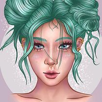 My project for course: Female Character Portraits in Procreate. Projekt z dziedziny Trad, c, jna ilustracja, Ilustracja c, frowa, R, sunek c i frow użytkownika Celina Rydén - 09.07.2022