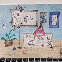 My project for course: Exploratory Sketchbook: Find Your Drawing Style. Un proyecto de Ilustración tradicional, Bocetado, Creatividad, Dibujo, Pintura a la acuarela, Sketchbook y Pintura gouache de Mary Brown Wisecup - 09.07.2022