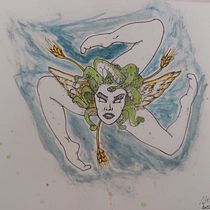 Il mio progetto del corso: Illustrazione con tecniche manuali di tratteggio e dripping. Character Design, Fine Arts, Painting, Watercolor Painting, Portrait Drawing, and Artistic Drawing project by Alessandro Costanzo - 07.09.2022