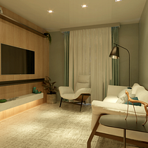 Meu projeto do curso: Design de interiores para espaços multifuncionais. Un projet de Architecture d'intérieur, Design d'intérieur, Décoration d'intérieur , et Design d'espace de Dhaniélli Souza Lana - 10.07.2022