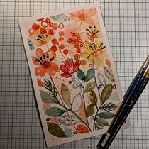 Artistic Floral Watercolor. Ilustração tradicional, Pintura, Pintura em aquarela e Ilustração botânica projeto de Chelsey Gooch - 09.07.2022