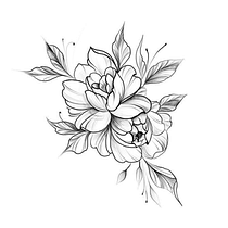 Meu projeto do curso: Tatuagem botânica com pontilhismo. Un progetto di Illustrazione tradizionale, Design di tatuaggi e Illustrazione botanica di Menfis Tattoo - 07.07.2022