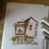 Meu projeto do curso: Desenho arquitetônico expressivo com marcadores coloridos. Sketching, Drawing, Architectural Illustration, Sketchbook & Ink Illustration project by Karol Leitao - 07.08.2022