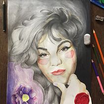 Meu projeto do curso: Retrato em aquarela a partir de uma fotografia. Traditional illustration, Watercolor Painting, and Portrait Drawing project by João Luiz Alves - 07.10.2022