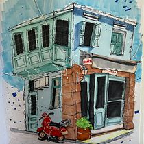 My project for course: Expressive Architectural Sketching with Colored Markers. Sketching, Drawing, Architectural Illustration, Sketchbook & Ink Illustration project by Katie - 07.10.2022