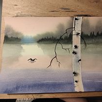 Mon projet du cours : Paysages atmosphériques à l'aquarelle Ein Projekt aus dem Bereich Bildende Künste, Malerei und Aquarellmalerei von Angella Trupin - 12.07.2022