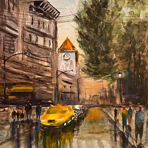 My project for course: Urban Landscapes in Watercolor. Projekt z dziedziny  Sztuki piękne, Malowanie akwarelą,  R i sunek architektoniczn użytkownika Krisztina Szoke - 10.07.2022