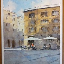 Meu projeto do curso: Técnicas modernas para paisagens urbanas em aquarela. Un progetto di Pittura e Pittura ad acquerello di Marcelia Marino Schneider - 11.07.2022