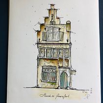 My project for course: Expressive Architectural Sketching with Colored Markers. Sketching, Drawing, Architectural Illustration, Sketchbook & Ink Illustration project by Janet Van Rootselaar-van Drumpt - 07.15.2022