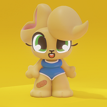 The Bouncy Blender Beach Bun. Traditional illustration, Character Design, Digital Illustration, and 3D Modeling project by Peter Meldgaard - 07.11.2022