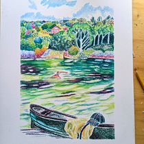 My project for course: Sketchbook Landscapes: A Colorful Approach. Un progetto di Bozzetti, Creatività, Disegno a matita, Disegno e Sketchbook di Laura H - 12.07.2022