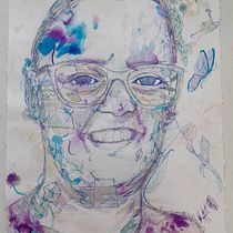 My project for course: Experimental Portraiture with Ink, Tea and Alcohol. Painting, Drawing, Ink Illustration, and Fine Arts project by Natalie - 07.10.2022