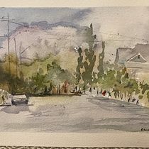 My project for course: Contemporary Watercolor Landscape Painting. Projekt z dziedziny  Sztuki piękne i Malowanie akwarelą użytkownika anna_marie_sampson - 12.07.2022