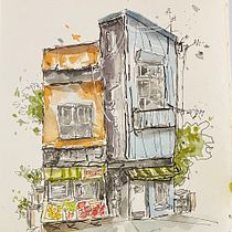 My project for course: Expressive Architectural Sketching with Colored Markers. Sketching, Drawing, Architectural Illustration, Sketchbook & Ink Illustration project by leola72000 - 07.13.2022